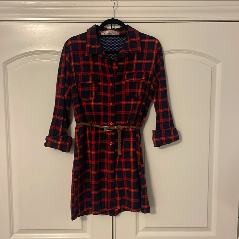 Plaid tunic